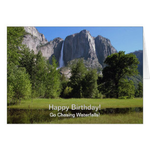 Yosemite Falls from Valley in California Card