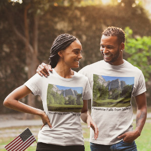 Yosemite Falls from Valley in California Unisex T-Shirt