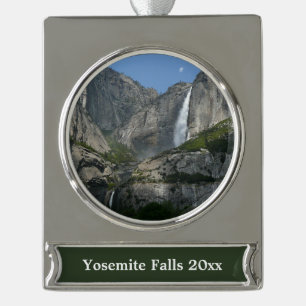 Yosemite Falls III aus dem Yosemite Nationalpark Banner-Ornament Silber