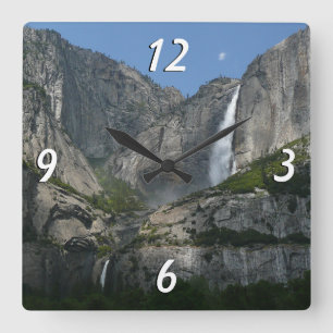 Yosemite Falls III aus dem Yosemite Nationalpark Quadratische Wanduhr