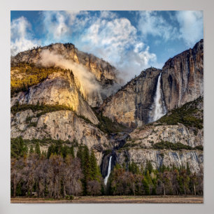 Yosemite Falls landschaftlich, Kalifornien Poster