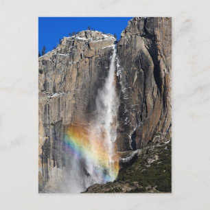 Yosemite Falls mit Rainbow Postkarte