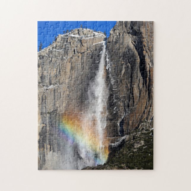 Yosemite Falls mit Regenbogen Puzzle (Vertikal)