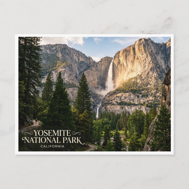 Yosemite Falls Postkarte (Vorderseite)