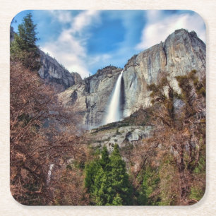 Yosemite Falls Rechteckiger Pappuntersetzer
