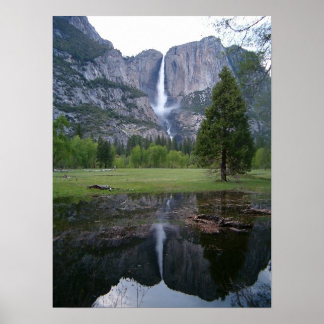 yosemite falls reflection poster (Vorne)