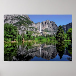 Yosemite Falls Reflektion Poster