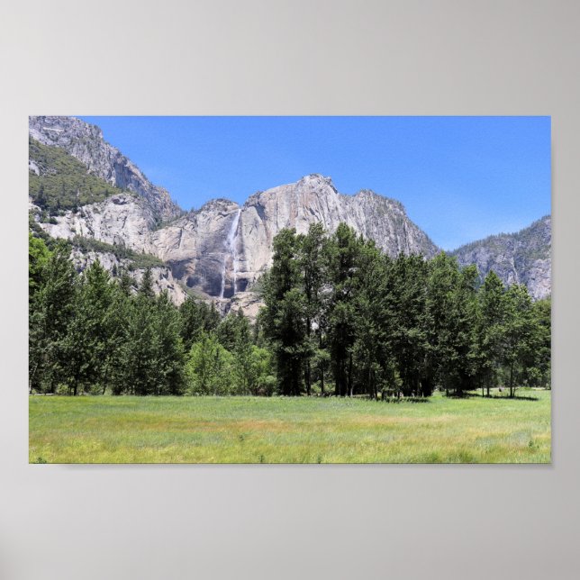 Yosemite Falls und Yosemite Valley Meadows Poster (Vorne)