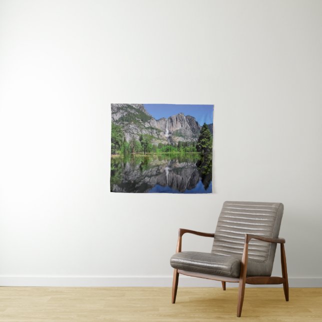 Yosemite- Fallsreflexion Wandteppich (Beispiel (Horizontal))
