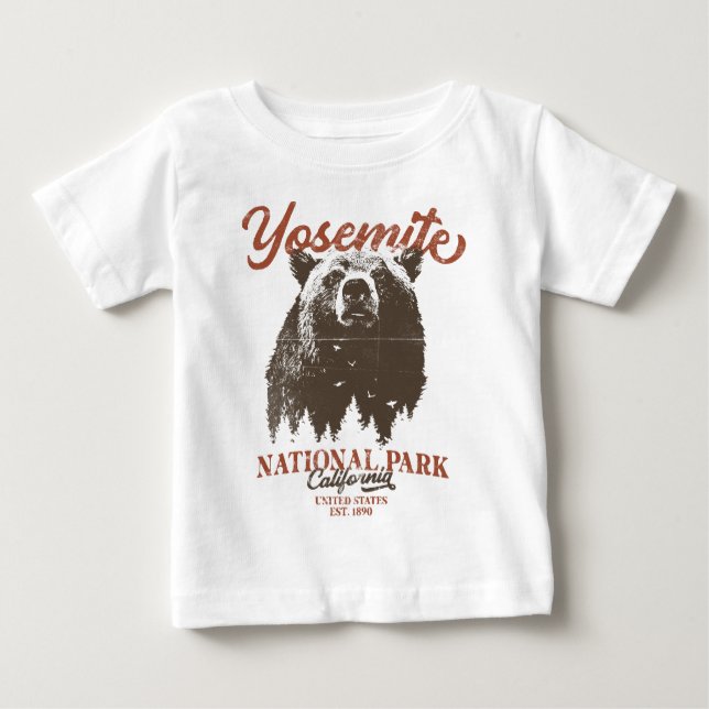 Yosemite Grizzly Bear California Nationalpark Baby T-shirt (Vorderseite)