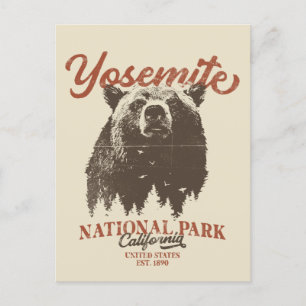 Yosemite Grizzly Bear California Nationalpark Postkarte