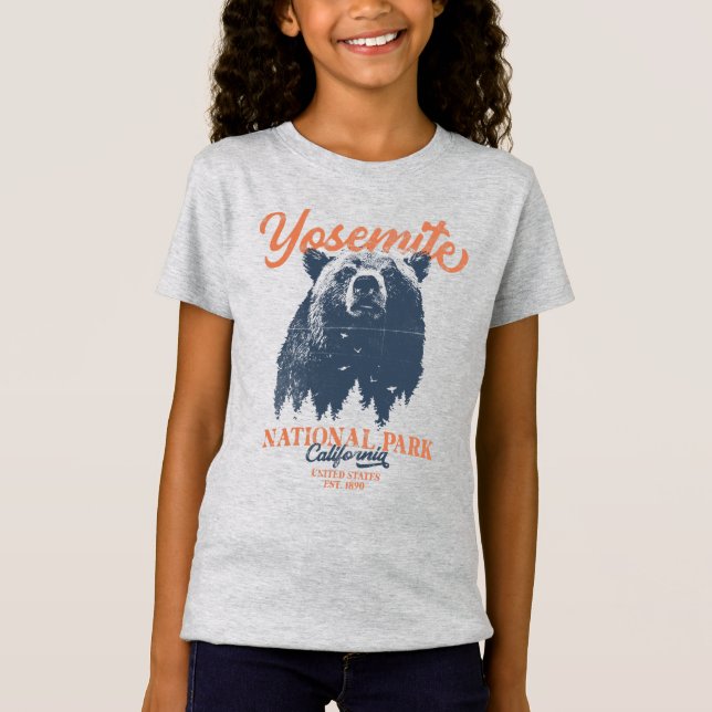 Yosemite Grizzly Bear California Nationalpark T-Shirt (Vorderseite)