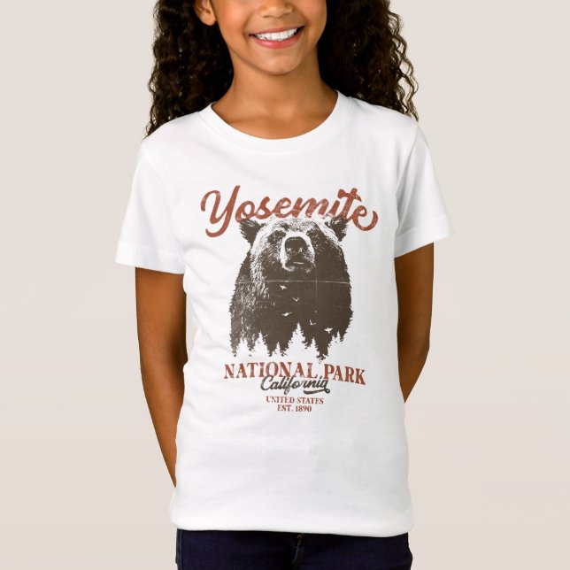 Yosemite Grizzly Bear California Nationalpark T-Shirt (Vorderseite)