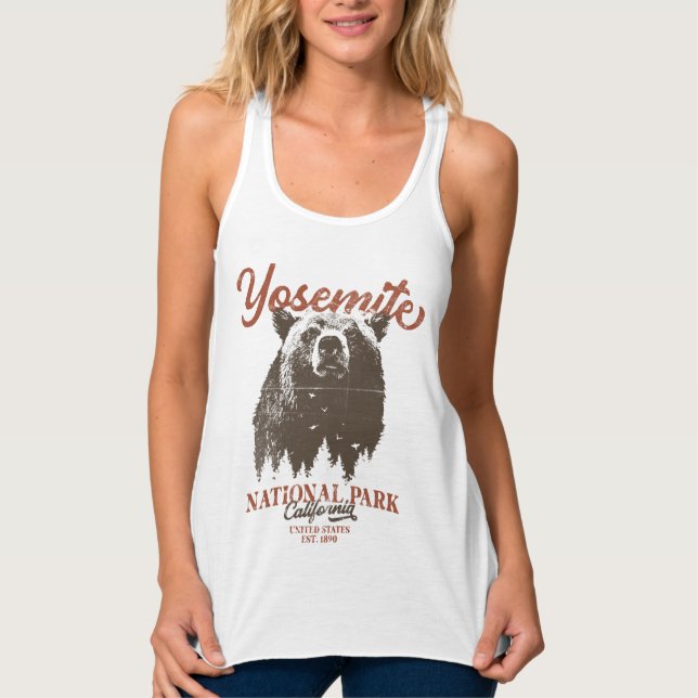 Yosemite Grizzly Bear California Nationalpark Tank Top (Vorderseite)