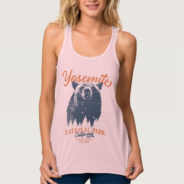 Yosemite Grizzly Bear California Nationalpark Tank Top (Vorderseite)
