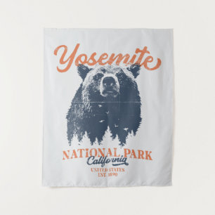 Yosemite Grizzly Bear California Nationalpark Wandteppich