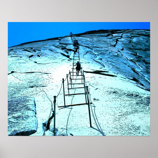 Yosemite Half Dome Cables Poster (Vorne)