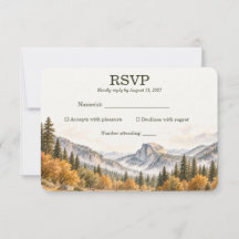 Yosemite Half Dome Herbst Aquarell Hochzeit