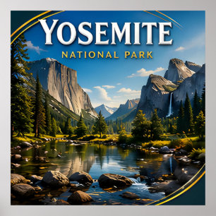 Yosemite Half Dome Scenic Nationalpark Poster