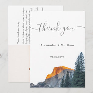 Yosemite Half Dome Sunset Wedding Danke Karten