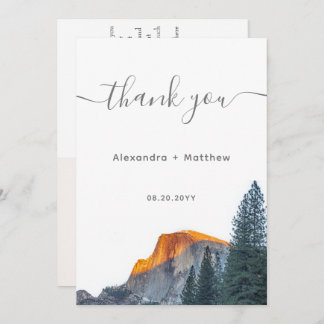 Yosemite Half Dome Sunset Wedding Danke Karten