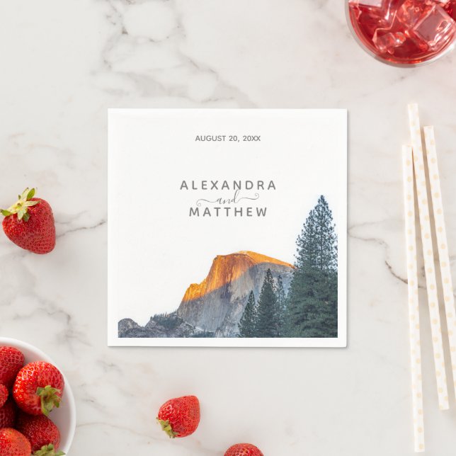 Yosemite Half Dome Sunset Wedding Napkins Serviette (Beispiel)