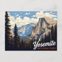 Yosemite Half Dome Vintage Poster Kunst