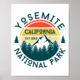 Yosemite Kalifornien Natur Wandern Outdoor Reisen Poster
