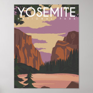 Yosemite Kalifornien USA Reiseort Illustration Poster