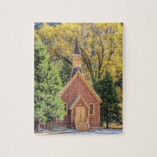 Yosemite Kapelle im Herbst Puzzle