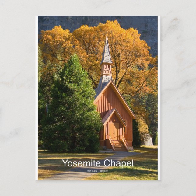 Yosemite Kapelle (Oktober) California Products Postkarte (Vorderseite)