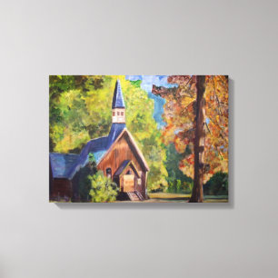 Yosemite Kapelle Wrapped Canvas Leinwanddruck