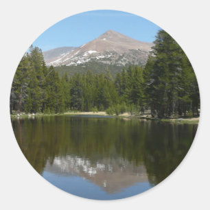 Yosemite Lake Spiegelung Runder Aufkleber