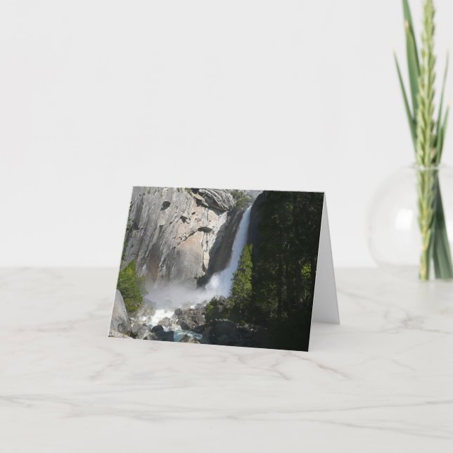 Yosemite Lower Falls aus dem Yosemite Nationalpark Karte (Vorderseite)