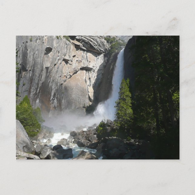 Yosemite Lower Falls aus dem Yosemite Nationalpark Postkarte (Vorderseite)