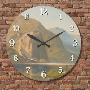 Yosemite Majestätische Landschaft von Albert Biers Große Wanduhr