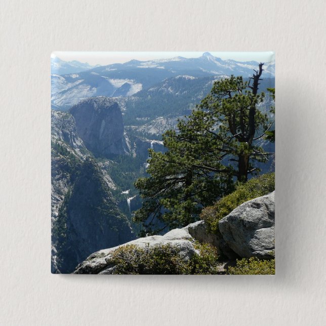 Yosemite Mountain View im Yosemite Nationalpark Button (Vorderseite)