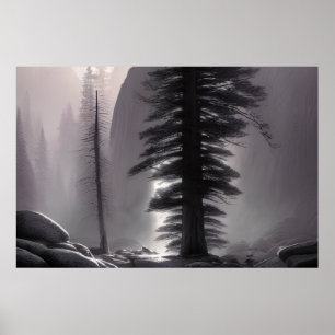 Yosemite National - farbenfrohe Malerei Poster