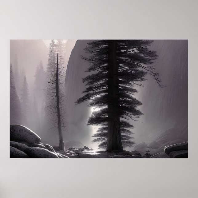 Yosemite National - farbenfrohe Malerei Poster (Vorne)