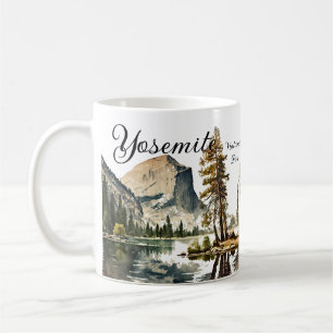 Yosemite National Park Aquarell Halbkuppel Sonnenu Kaffeetasse