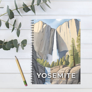 Yosemite National Park   Aquarell Reise Notizblock