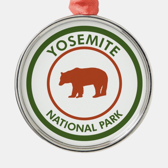 Yosemite National Park Bear Ornament Aus Metall (Vorne)