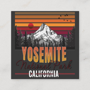 Yosemite National Park - Bekleidung Quadratische Visitenkarte