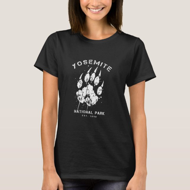 Yosemite National Park Family Vacation Bear Pawpri T-Shirt (Vorderseite)