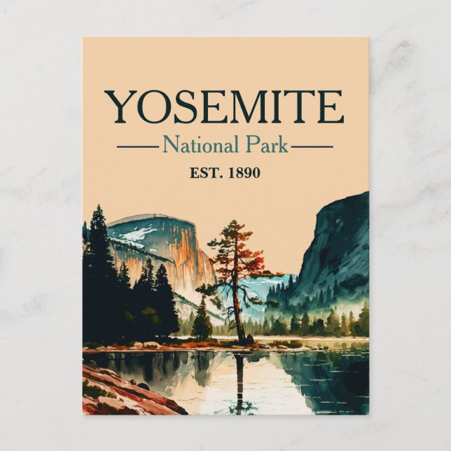 Yosemite National Park Halb Dome California Postkarte (Vorderseite)