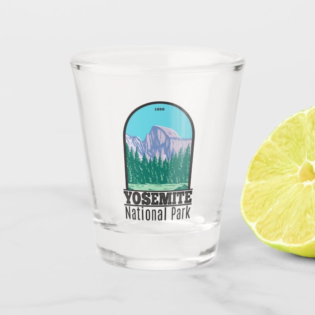 Yosemite National Park Halb Dome California Schnapsglas (Vorderseite)