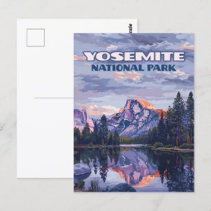Yosemite National Park Halb Dome California Sunset Postkarte