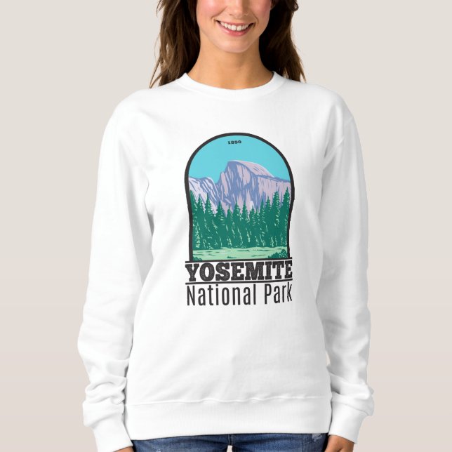 Yosemite National Park Halb Dome California Sweatshirt (Vorderseite)