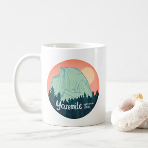 Yosemite National Park Halb Dome Sunset Aquamarin Kaffeetasse