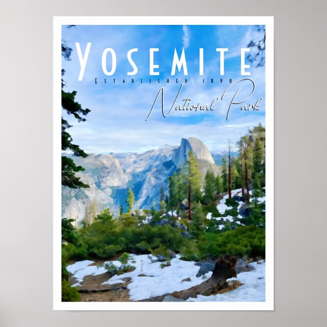 Yosemite National Park Half Dome Poster (Vorne)